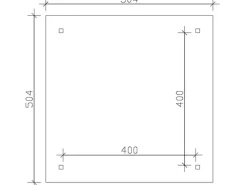 Holz-Pavillon Cannes 3 lasiert 424 cm x 424 cm*Skan Holz Online