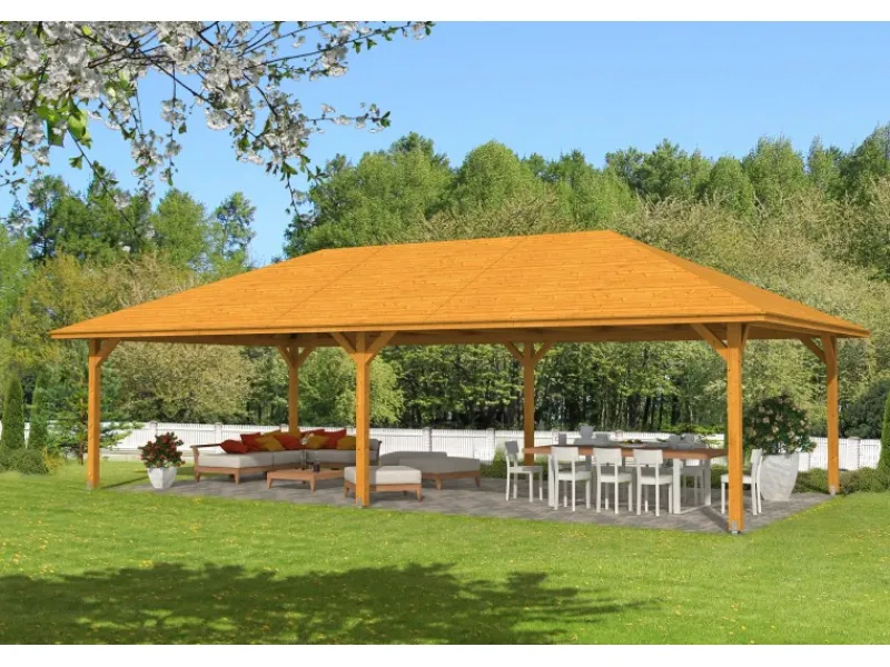 Holz-Pavillon Orleans 4 lasiert 489 cm x 966 cm*Skan Holz Hot