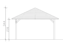Holz-Pavillon Orleans 4 lasiert 489 cm x 966 cm*Skan Holz Hot