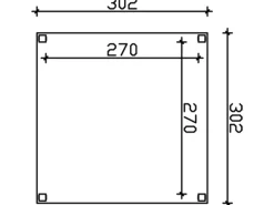 Holz-Pavillon Toulouse lasiert 294 cm x 294 cm*Skan Holz