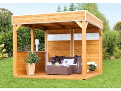 Holz-Pavillon Toulouse lasiert 294 cm x 294 cm*Skan Holz