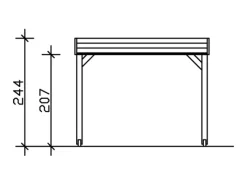 Holz-Pavillon Toulouse Natur unbehandelt 294 cm x 294 cm*Skan Holz Online