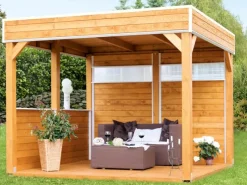 Holz-Pavillon Toulouse lasiert 294 cm x 294 cm*Skan Holz