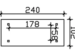 Holzunterstand Lars 1 240 x 102 cm  *Skan Holz Online