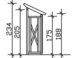 Holzunterstand Lars 1 240 x 102 cm  *Skan Holz Online