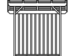 Holzunterstand Lars 1 240 x 102 cm  *Skan Holz Online