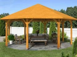 Skan Holz Gartenlauben|Pavillon Nice 4 Leimholz 630 cm x 630 cm