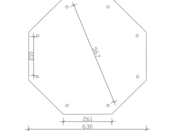 Skan Holz Gartenlauben|Pavillon Nice 4 Leimholz 630 cm x 630 cm