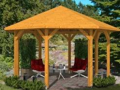 Skan Holz Gartenlauben|Pavillon Nice 2 Leimholz 484 cm x 484 cm