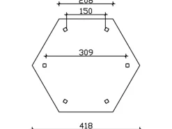 Skan Holz Gartenlauben|Pavillon Versailles Leimholz 418 cm x 360 cm