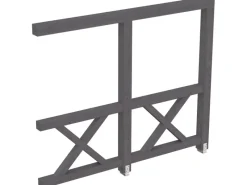 Seitenwand Andreaskreuz (WA) 255 x 210 cm Fichte Schiefergrau*Skan Holz