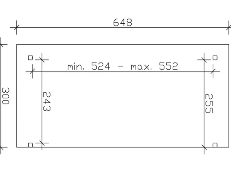 Terrassenüberdachung Sanremo 648 x 300 cm Leimholz*Skan Holz Outlet