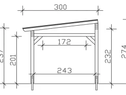 Terrassenüberdachung Sanremo 648 x 300 cm Leimholz*Skan Holz Outlet