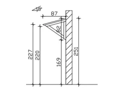 Skan Holz Gartenlauben|Vordach Poel 148 cm x 87 cm Natur Unbehandelt
