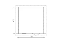 -Gartenhaus Bern 1 Basishaus B x T 420 cm x 420 cm*Skan Holz Discount