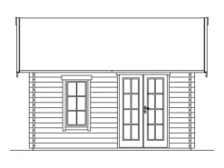 -Gartenhaus Bern 1 Basishaus B x T 420 cm x 420 cm*Skan Holz Discount