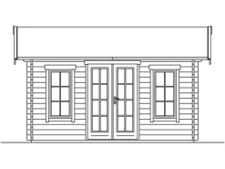 Kinder Skan Holz Kinder-Gartengeräte|-Gartenhaus Lugano 1 mit Dachlattung B x T 420 cm x 300 cm