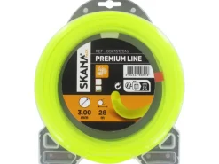 Rasentrimmer|Laubbläser|Skana Premium-Mähfaden Rundprofil Ø 3 mm x 28 m Gelb