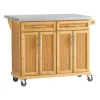 Kücheninsel Küchenwagen Küchenschrank Servierwagen Bambus 115cm FKW69-N*SoBuy New