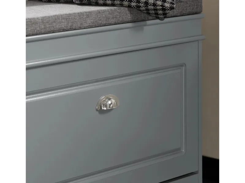 Schuhkipper mit Sitzkissen und Klappe MDF Hell FSR82-L-HG*SoBuy Outlet