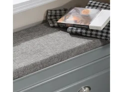 Schuhkipper mit Sitzkissen und Klappe MDF Hell FSR82-L-HG*SoBuy Outlet