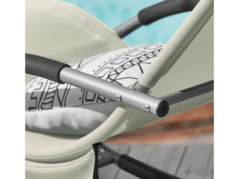 Sonnenliege 2-er Set mit Tasche Garten Metall Kunstfasergewebe Beige OGS28-MIx2*SoBuy Discount