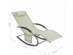 Sonnenliege 2-er Set mit Tasche Garten Metall Kunstfasergewebe Beige OGS28-MIx2*SoBuy Discount