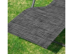 Sonnenliege mit Seitentasche Garten Metall Kunstfasergewebe Schwarz OGS47-MS*SoBuy Hot