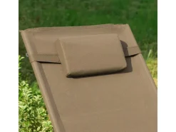 Sonnenliege mit Tasche Garten Metall Kunstfasergewebe Braun OGS28-BR*SoBuy Outlet