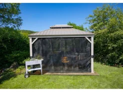 Aluminium Pavillon Messina 10 x 12 Champagner 298 x 363 x 292 cm*Sojag Best