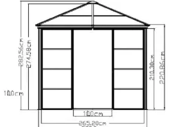 Aluminium Pavillon Castel 10 x 12 Bronze 298 cm x 362 cm x 283 cm*Sojag Discount