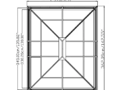 Aluminium Pavillon Castel 10 x 12 Bronze 298 cm x 362 cm x 283 cm*Sojag Discount