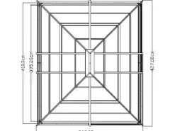 Aluminium Pavillon Castel 12 x 14 Bronze 362 cm x 427 cm x 296 cm*Sojag Online