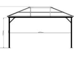 Aluminium-Pavillon Verona 10 x 14 Anthrazit 423 cm x 298 cm x 261 cm*Sojag Clearance