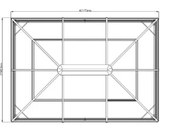 Aluminium-Pavillon Verona 10 x 14 Anthrazit 423 cm x 298 cm x 261 cm*Sojag Clearance