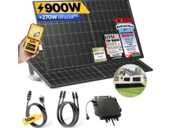 Solakon Balkonkraftwerk 900W Solaranlage mit Gartenhalterung Steckerfertig Komplettset Photovoltaik 800W Kabellänge 10m* Online