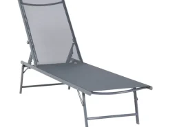 Sonnenliege Casma Stahl Polyester Grau* New