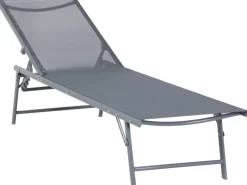 Sonnenliege Casma Stahl Polyester Grau* New