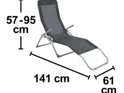 Sonnenliege Pando Klappbar 141 cm x 61 cm x 57-95 cm* Outlet
