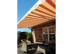 Gelenkarmmarkise Star Fix B 400 cm x T 250 cm Orange-Rot Gestreift*Spettmann Clearance
