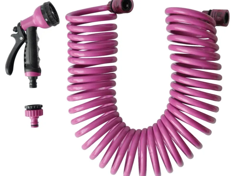 Gartenschläuche|Spiralschlauch-Set 10 m in verschiedenen Farben