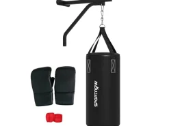 Aufhängung für Sandsack Stahl Kunstleder Schwarz Ø30 x 90H cm*SPORTNOW Hot