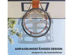 SPORTNOW Fitnessgeräte|Basketball Rebounder Kunststoff Schwarz 35,6L x 35,6B x 75,5H cm