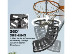 SPORTNOW Fitnessgeräte|Basketball Rebounder Kunststoff Schwarz 35,6L x 35,6B x 75,5H cm