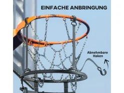 SPORTNOW Fitnessgeräte|Basketball Rebounder Kunststoff Schwarz 35,6L x 35,6B x 75,5H cm