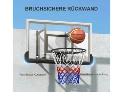 Basketballkorb Stahl  Kunststoff Schwarz 110L x 28B x 70H cm*SPORTNOW Clearance