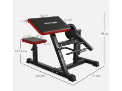 Beinstrecker Stahl Kunstleder Schwarz 105L x 95B x 80H cm*SPORTNOW New