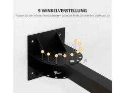 Boxsackhalterung für Zuhause Stahl Schwarz 80L x 17B x 48H cm*SPORTNOW Sale