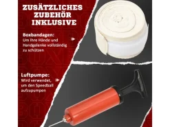 Boxständer Stahl Kunstleder Schwarz 80,5L x 48B x 163 205H cm*SPORTNOW Outlet