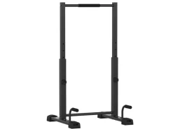SPORTNOW Sportgeräte|Fitnessgeräte|Dip Barren Dip Station Stahl Schwarz 65L x 63B x 93-117H cm